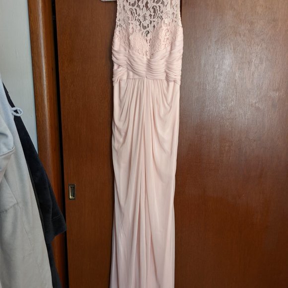 Light pink David's bridal bridesmaid gown. - Picture 4 of 5